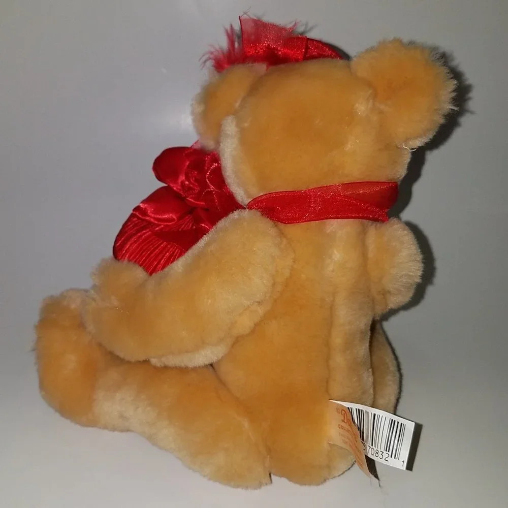 Dan Dee Valentine's Day Brown Teddy Bear Plush Red Heart Gift Box Stuffed Toy